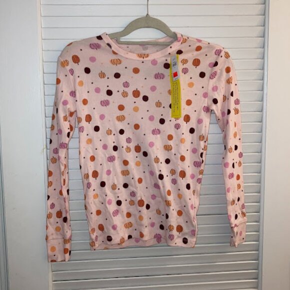 NWT Gap Kids Pumpkin Pattern Long Sleeve Shirt - Girls Size 14 - Picture 1 of 3